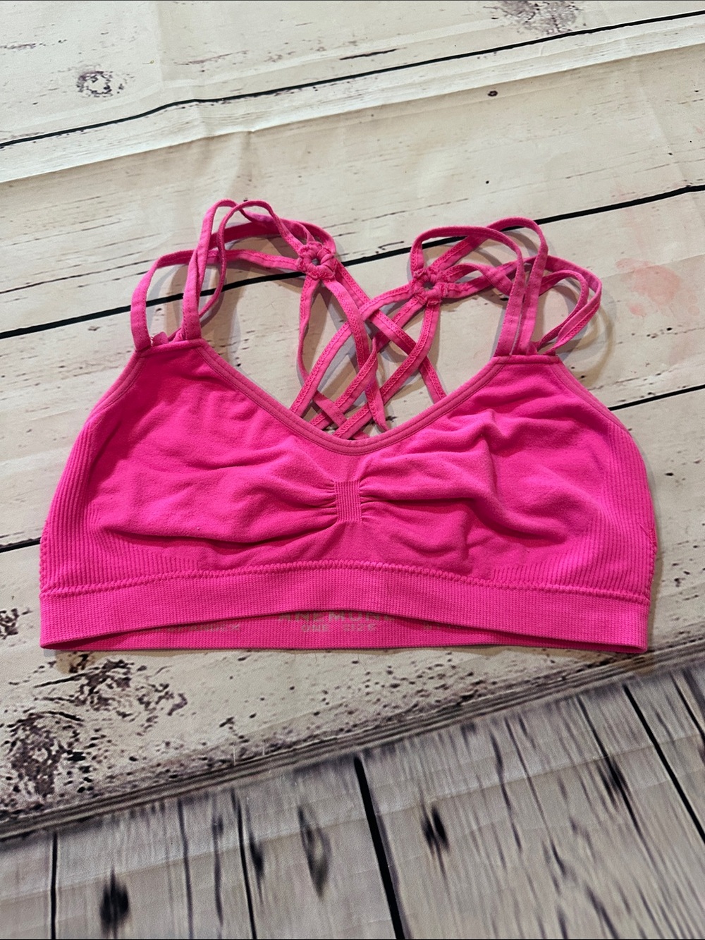 Women's Anemine Strappy Seamless  Bralette- Hot Pink